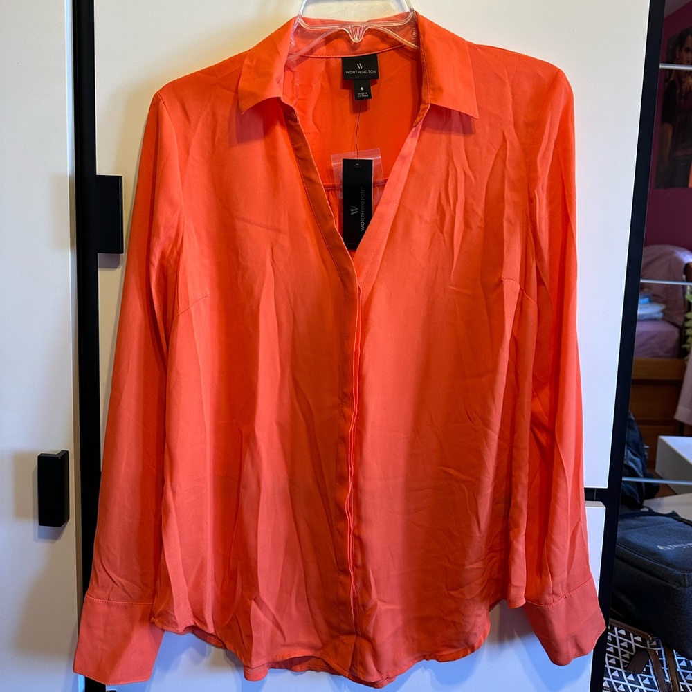 Worthington Orange Blouse
